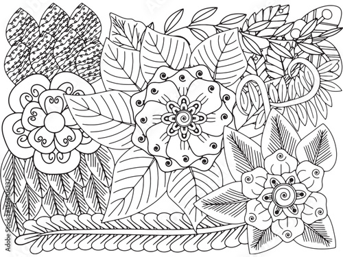 Flowers Coloring Pages For Adultes