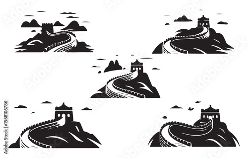 Great Wall of China ancient fortress landscape architecture historical landmark