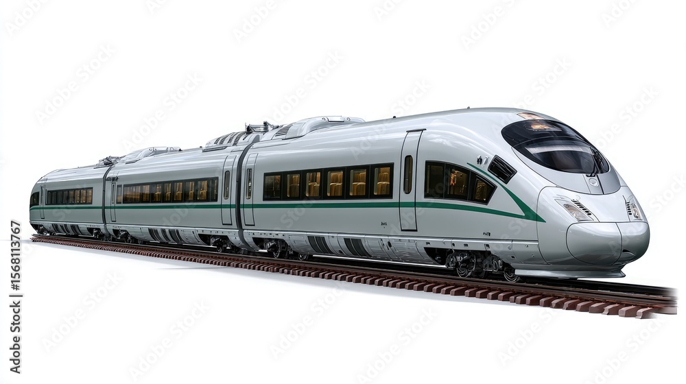 Fototapeta premium Highspeed train on tracks