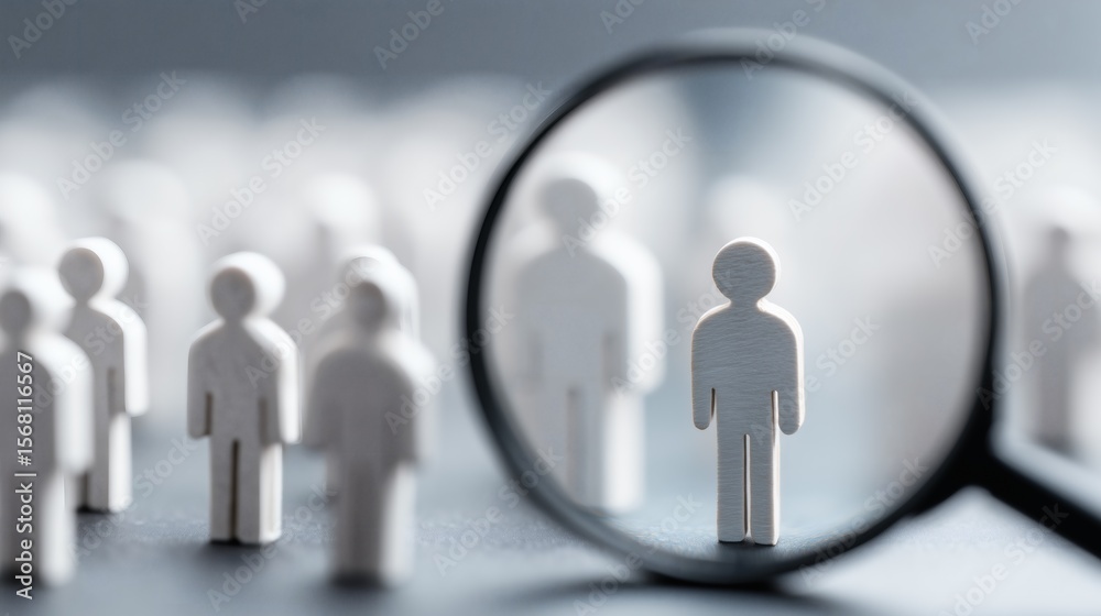 Fototapeta premium Des personnages choisis pour leurs compétences par les ressources humaines dans le cadre d'un recrutement