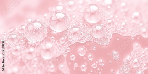 Close-up of collagen serum with hydrating bubbles,  essence,   luxury