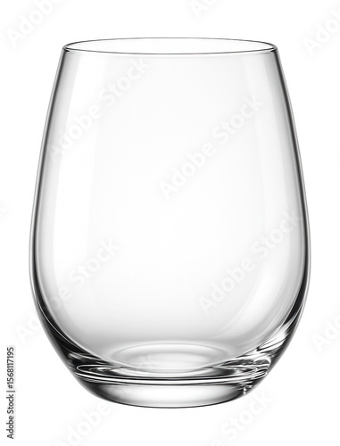 Wallpaper Mural A stemless wine glass made of clear glass, ideal for casual gatherings on an apartment balcony. Torontodigital.ca