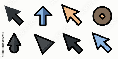 Download free vector cursor arrow icons for web design and user interface elements and graphic design projects
