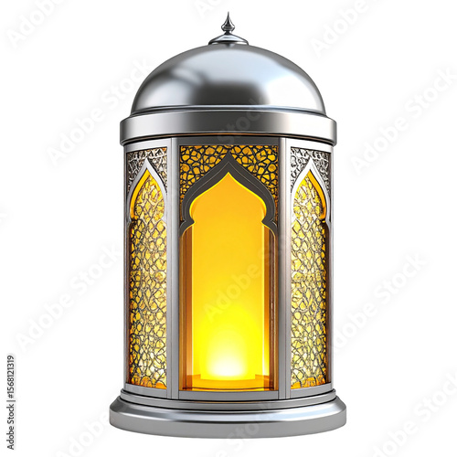 Ornate decorative lantern with warm golden light