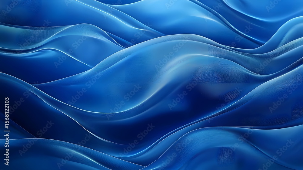 Obraz premium Calming Blue Waves Flowing in a Smooth Textured Ocean Surface