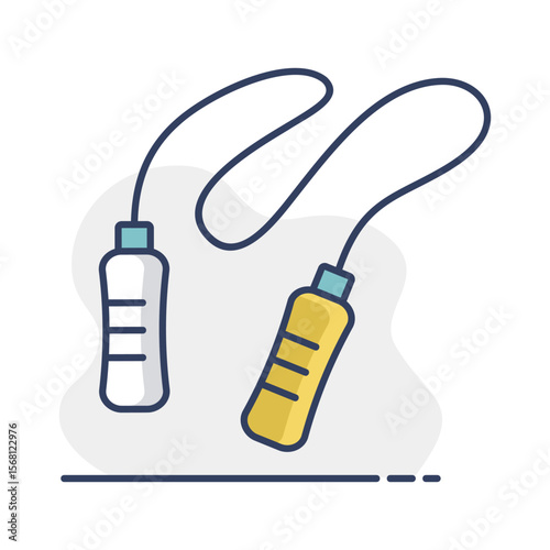 Jump rope vector icon. Fitness and gym symbol
