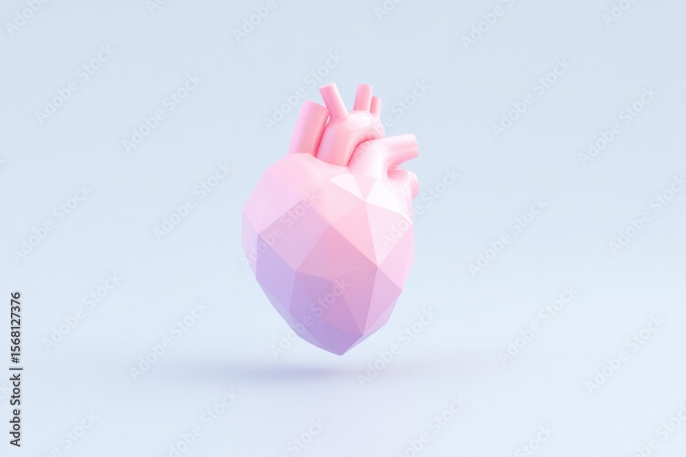 Fototapeta premium flat design health heart icon with glow effect
