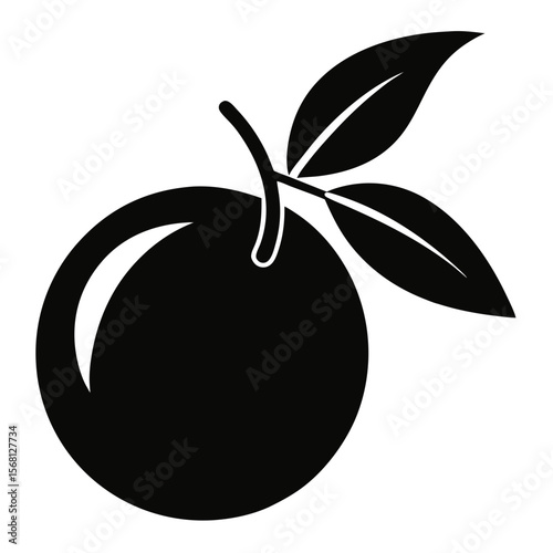 Ximenia isolated fruit silhouette