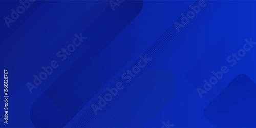Abstract blue background with glowing geometric lines. Modern blue gradient square shape design. Futuristic technology concept.