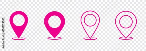 Location icon set. Location pin icon. map pin icon. location pointer icon symbol in flat style. Location pin icon, Navigation sign. vector illustration.