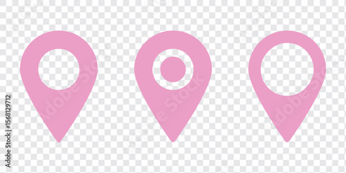 Location icon set. Location pin icon. map pin icon. location pointer icon symbol in flat style. Location pin icon, Navigation sign. vector illustration.