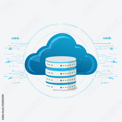 Cloud Database Server Digital Technology Icon