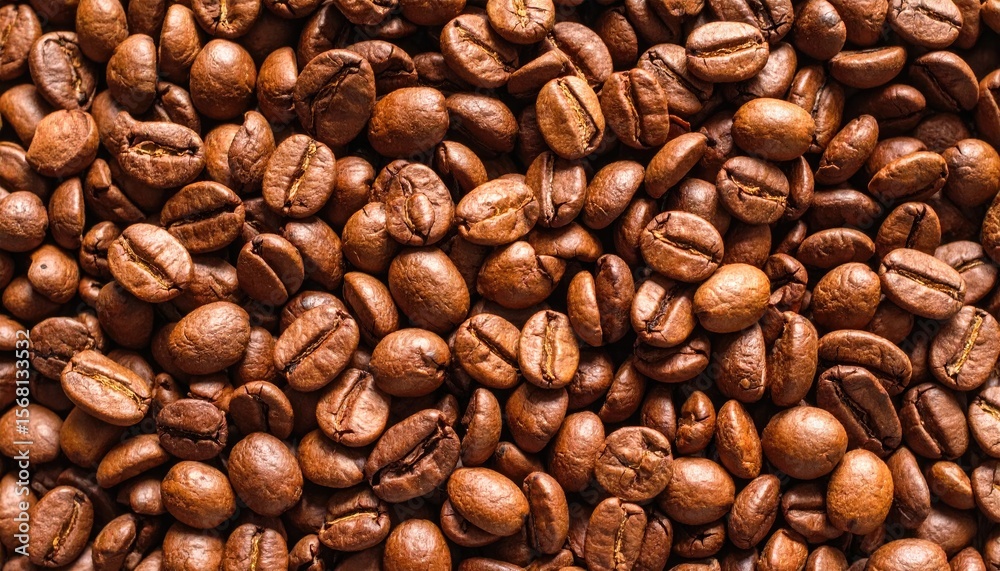 Fototapeta premium Roasted coffee beans close-up (10)