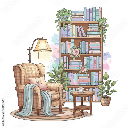 Watercolor Sublimation Reading Nook

