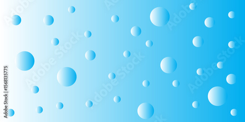 Fresh water drops cling to a blue glass surface, creating a wet, transparent texture with subtle reflections