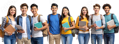 Trio of University Students Posing Confidently, Transparent png
