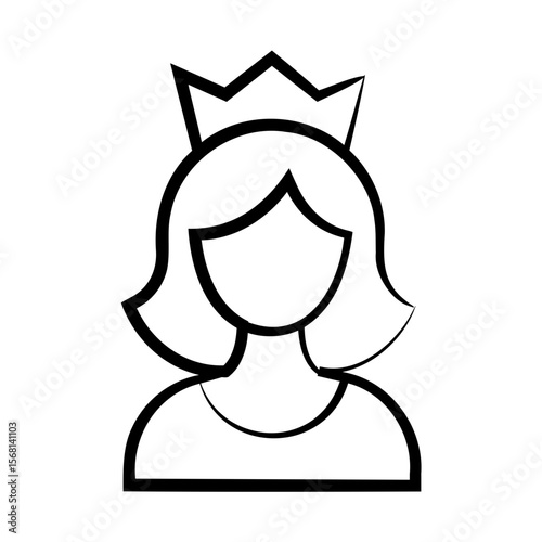 Woman's silhouette with a crown