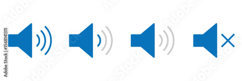  Mute sound icon. Sound volume level icon.