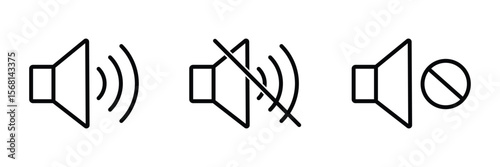Sound off and sound on vector icon.