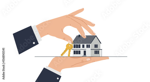 House keys real estate property investment concept