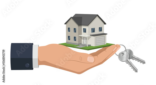 Real estate house keys agent home property sale new