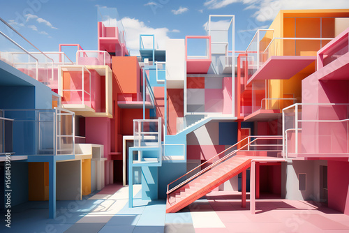 Abstract architectural design highlighting futuristic building concepts