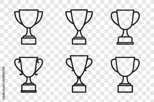 trophy icon vector. Trophy cup symbol icon