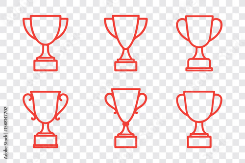 trophy icon vector. Trophy cup symbol icon
