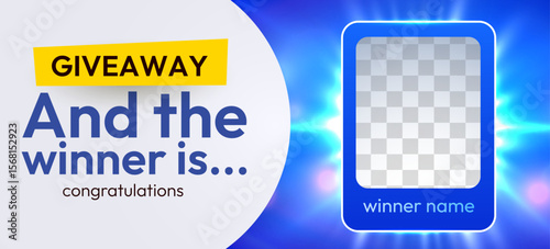 And the winner is... Giveaway winner announcement social media post template. Giveaway winner announcement.
