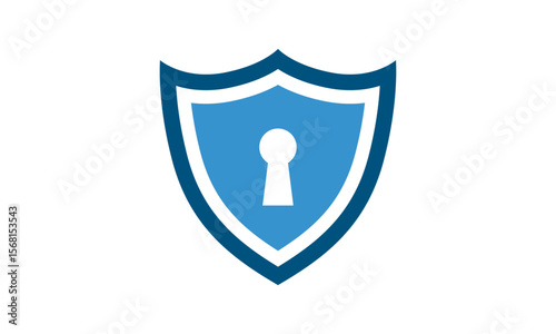 Secure internet icon. Protective shield sign digital security with the image of a padlock. Symbol security protection web