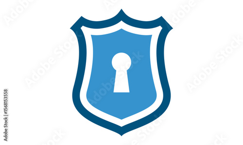 Secure internet icon. Protective shield sign digital security with the image of a padlock. Symbol security protection web