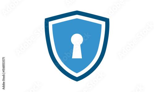 Secure internet icon. Protective shield sign digital security with the image of a padlock. Symbol security protection web