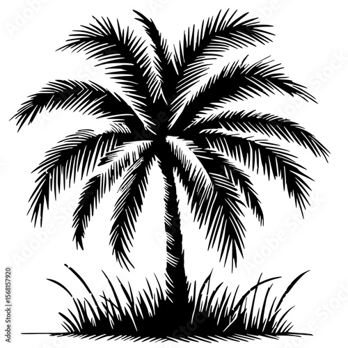 Palm tree silhouette
