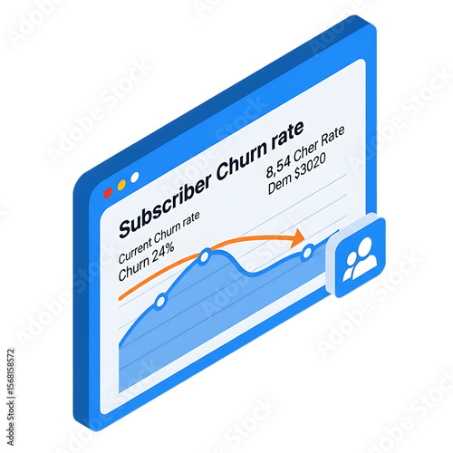 Dashboard showing subscriber churn rate.