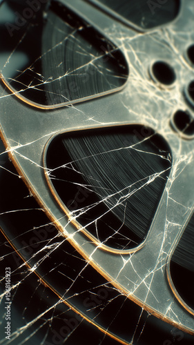 Old film vintage reel series  black white frame grunge texture.