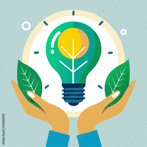 Nature and ecology concept illustration