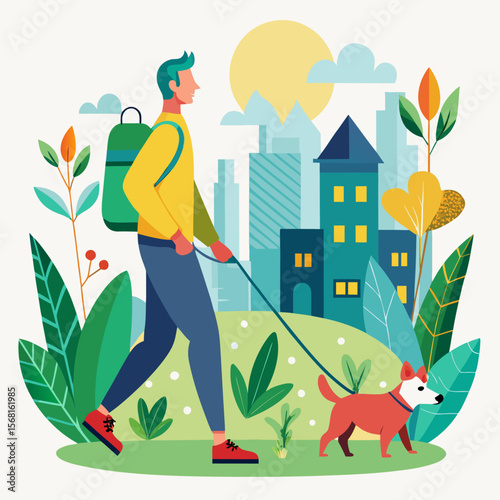 Nature and ecology concept illustration