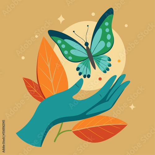 Nature and ecology concept illustration