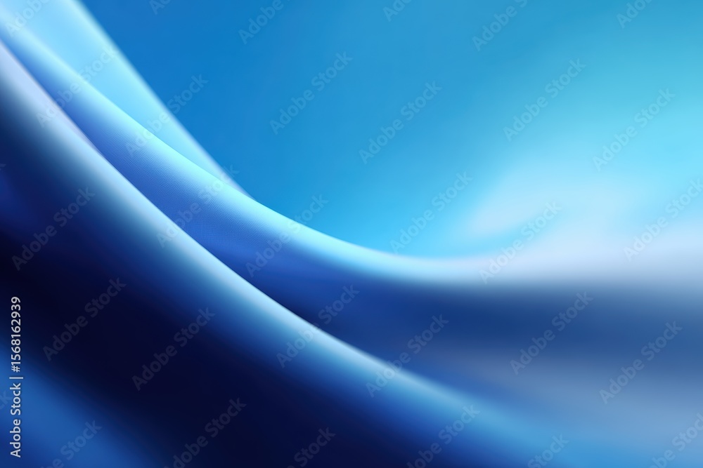Obraz premium Abstract blue gradient background with smooth curves