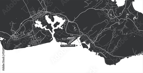 Layered editable vector illustration outline of Honolulu,United States.