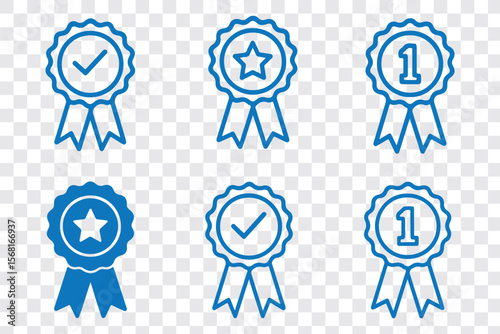 Approval , verified, quality symbol. Certified, qualified medal icon vector.