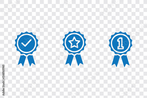 Approval , verified, quality symbol. Certified, qualified medal icon vector.