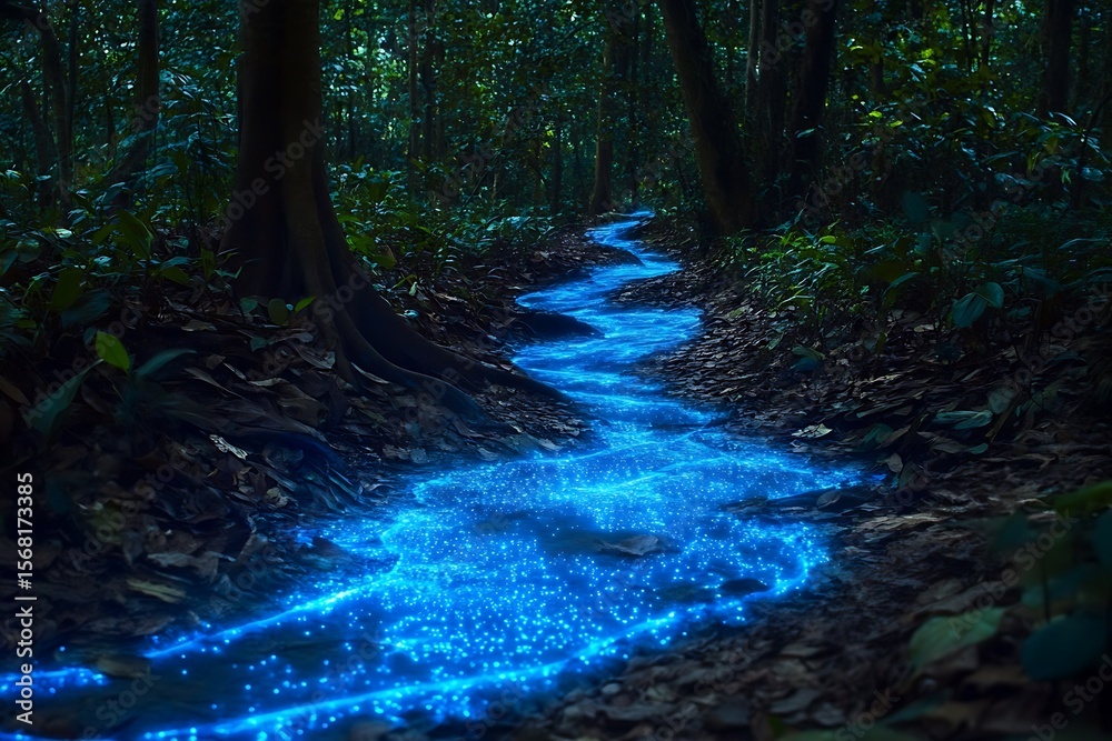 Obraz premium stream in the forest