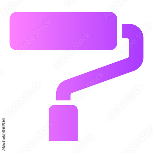 paint roller gradient icon
