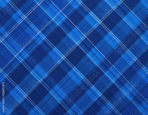 Diagonal blue plaid pattern