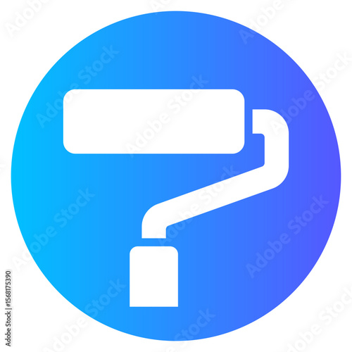 paint roller gradient icon