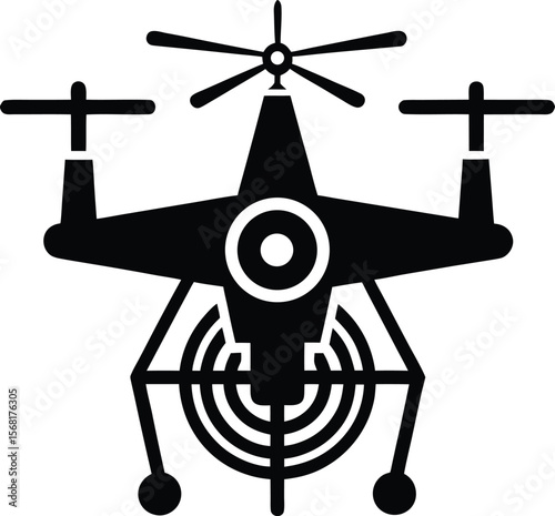 Surveillance Drone Vector Icon