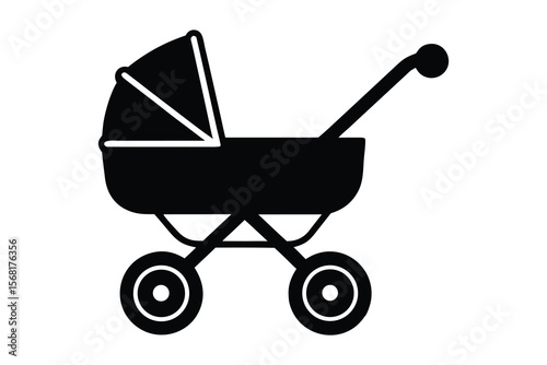 baby carriage silhouette