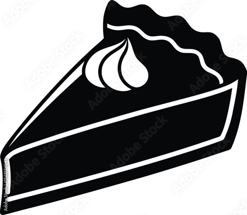Dessert Slice with Cream Icon