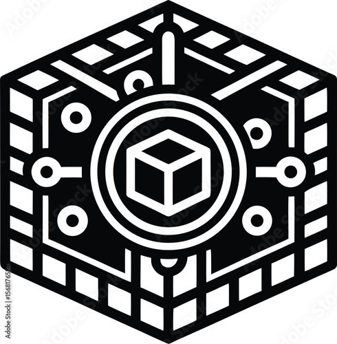 Blockchain Cube Icon